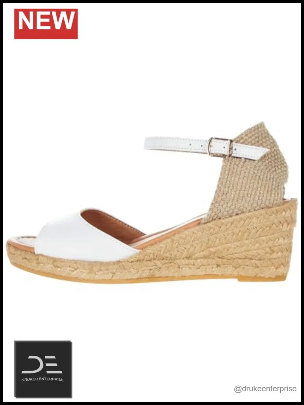 Espadrille Wedge Sandals Leather Jute Handcrafted Spain